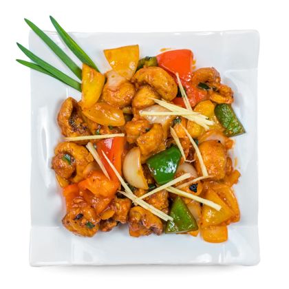 Button mushrooms in ginger sauce
