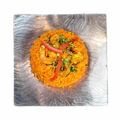 Prawn biryani